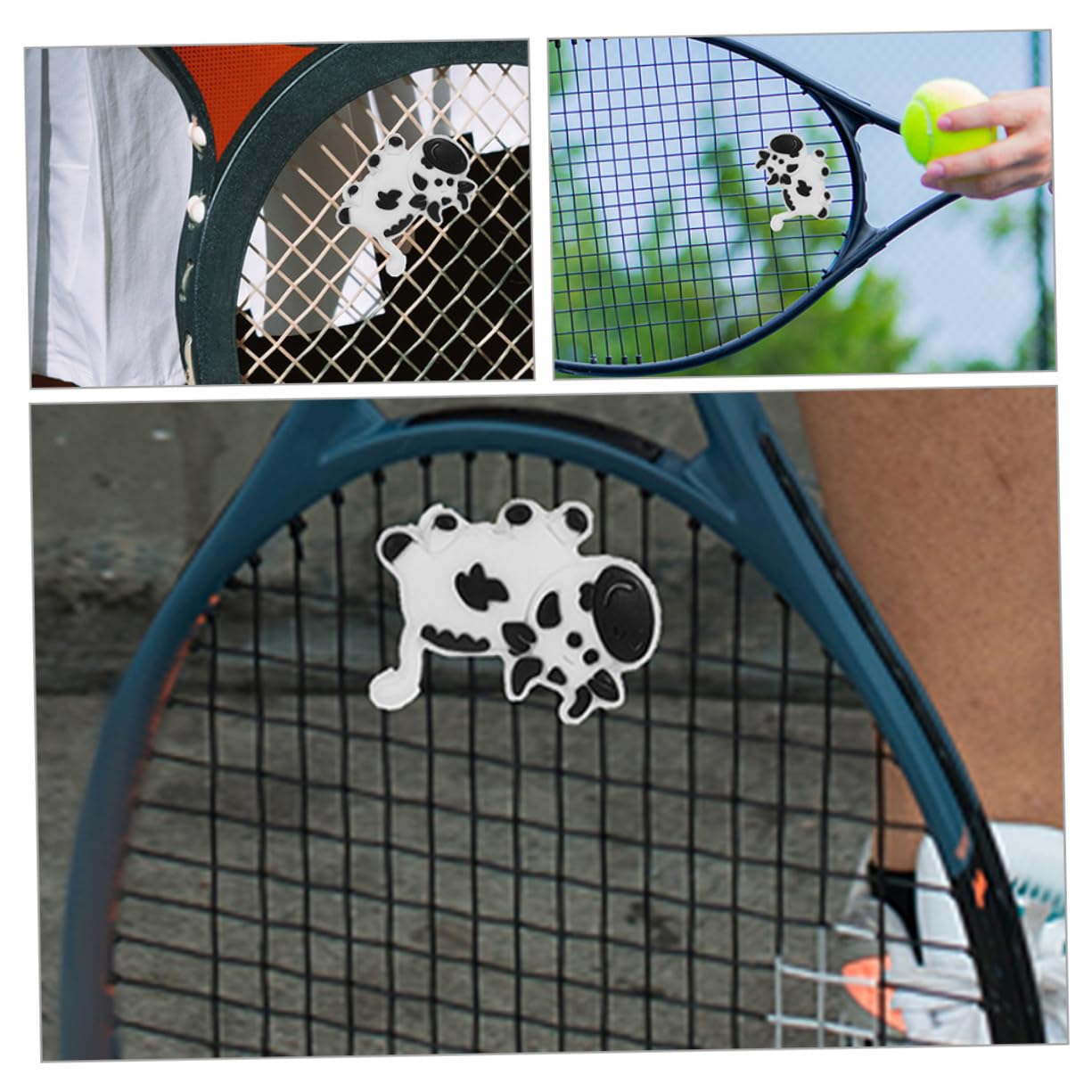 LIOOBO Unique Tennis Racket Dampeners 4pcs Animal Shape Silicone Vibration Absorbers Tennis Accessory