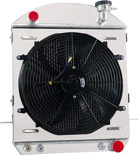 Ventilador de aluminio de 3 filas para radiador compatible con T-Bucket con configuración Chevy 1917 1927