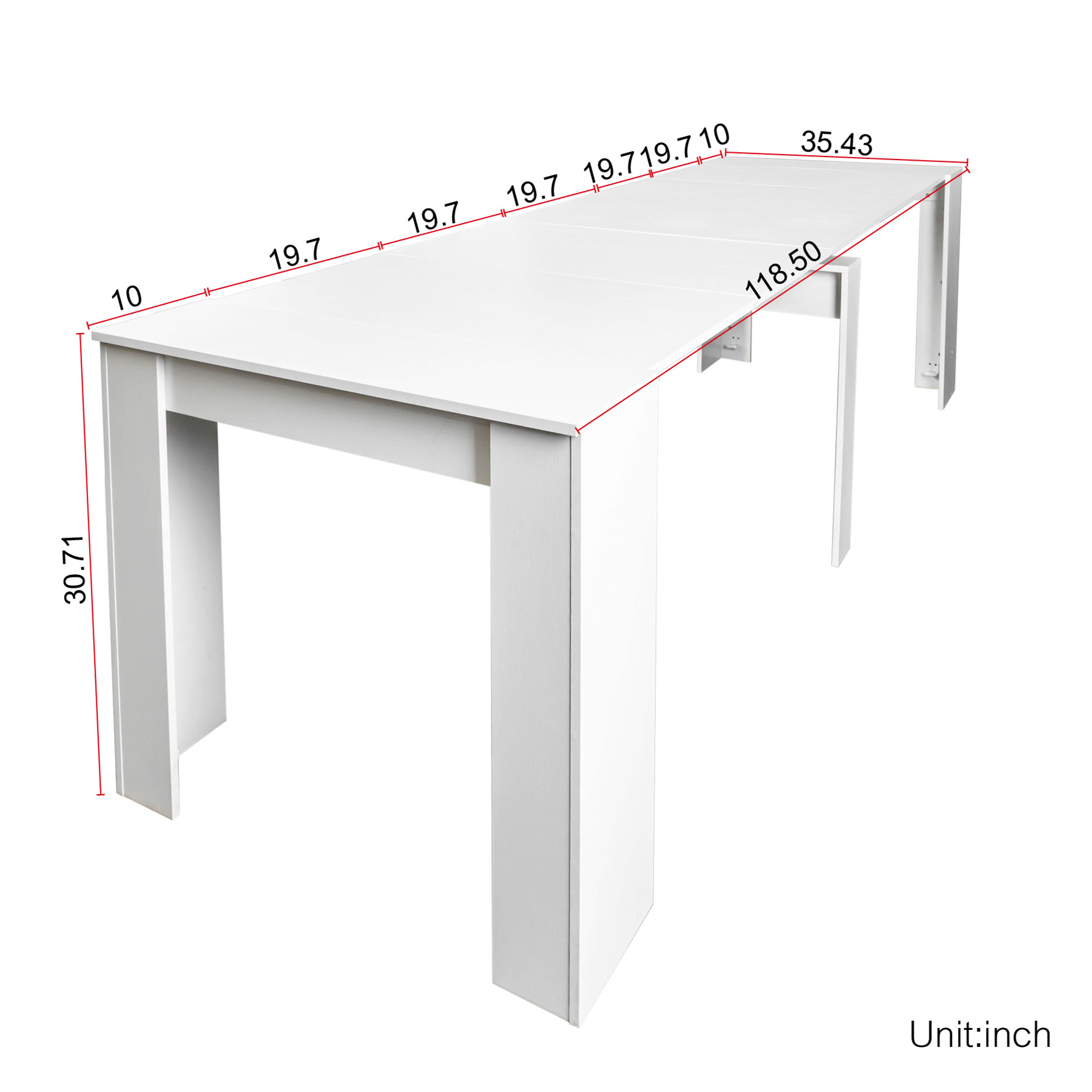 Amazon.com - SSLine Rectangular Extendable Dining Table 35