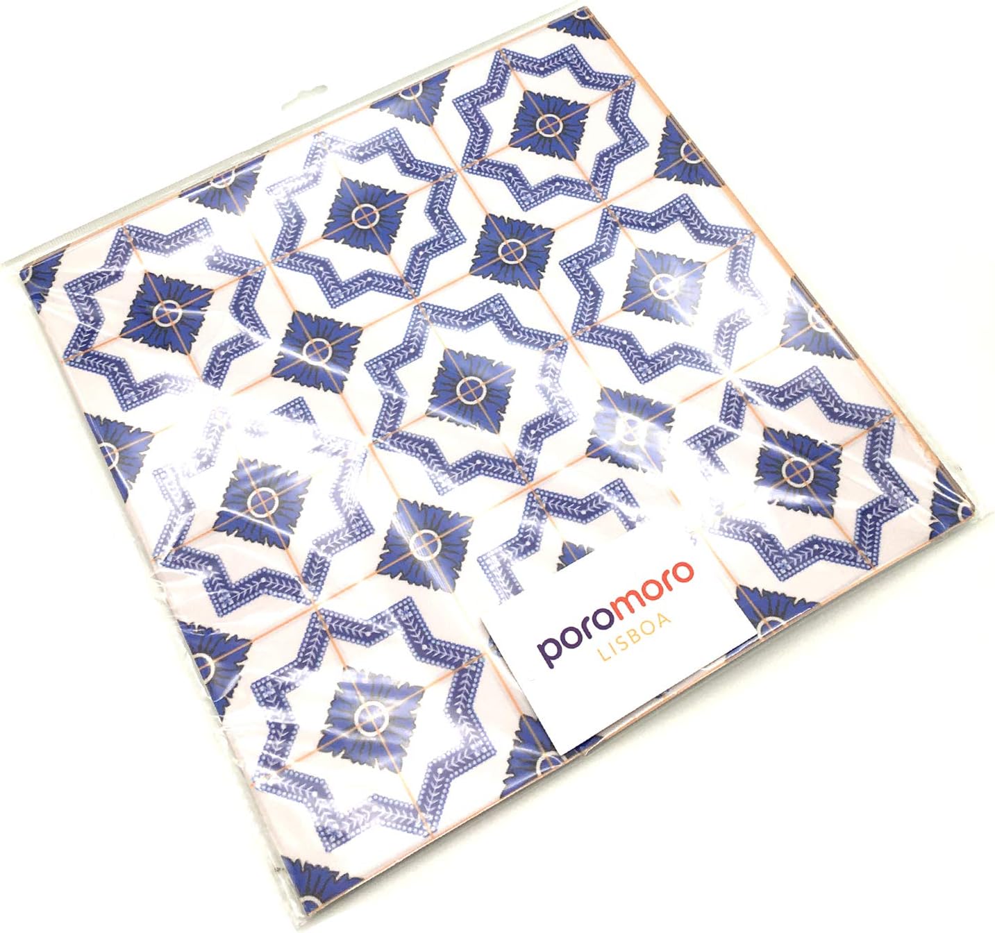 Flаѕh Sаlе Poromoro Spanish Portuguese Azulejo Style Peel and Stick Backsplash Tile Stickers Set of 16 pcs (11.9, 53)
