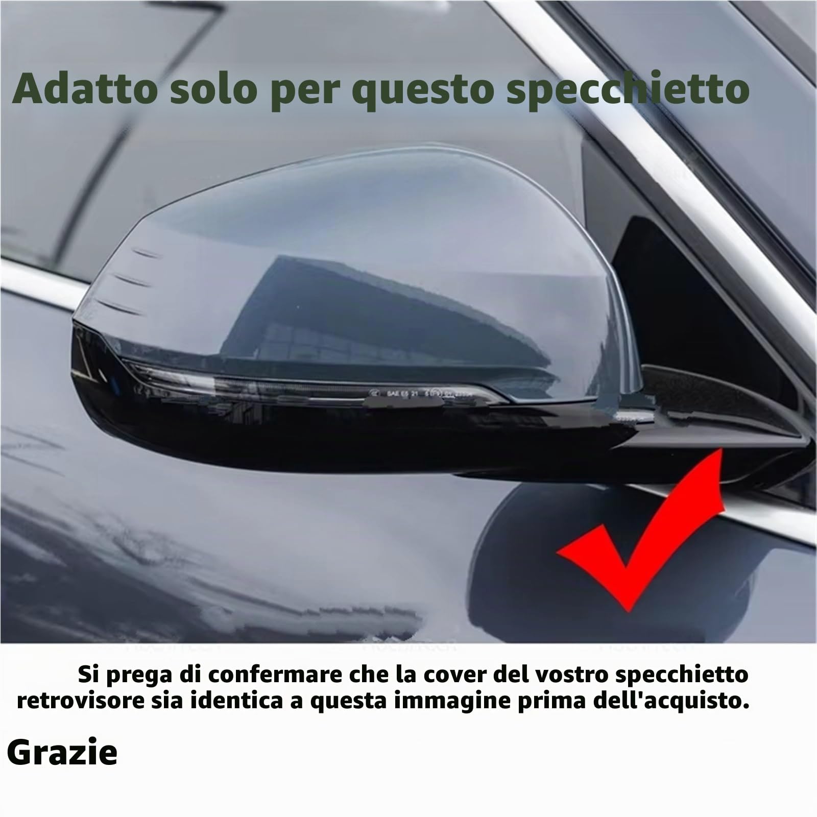 Calotta Specchietto Retrovisore Per BMW Serie 1 2 Per F70 Per U06 Per F74 Copertura Specchietto Retrovisore Nero Lucido Di Ricambio Calotte Specchietti