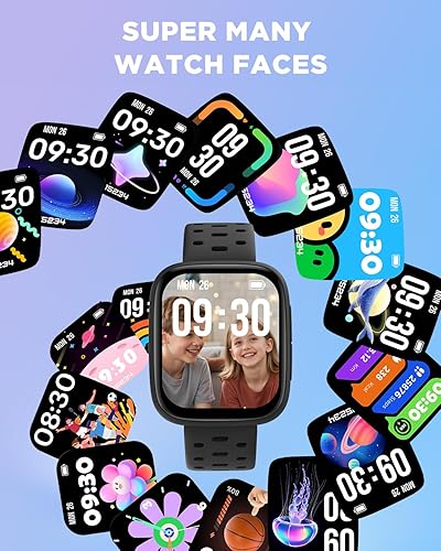 Miniatura 8 de BIGGERFIBE Reloj para niños, no necesita teléfono, reloj inteligente de fitness Amoled de 1.8 pulgadas, podómetro, frecuencia cardíaca, rastreador