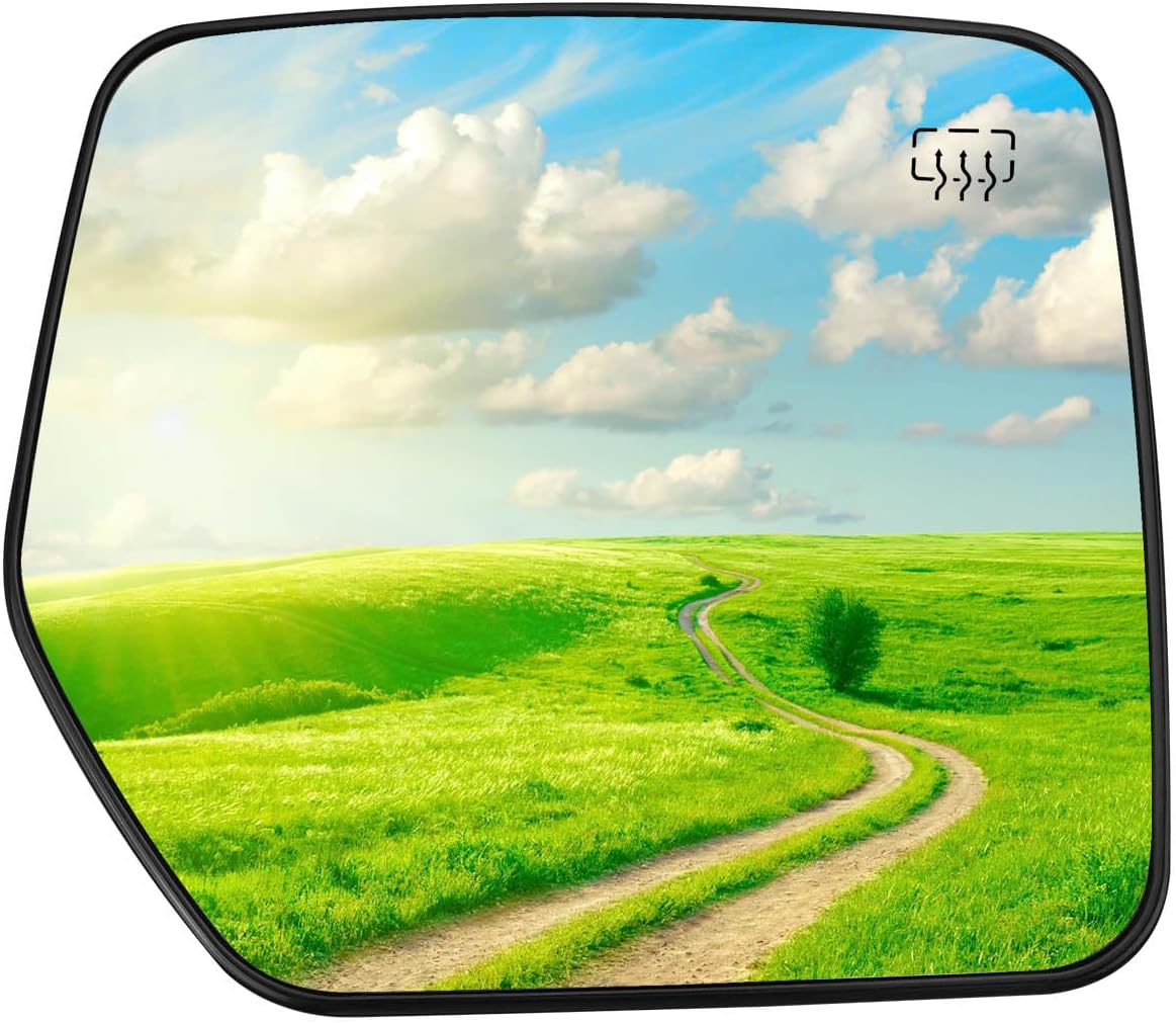 AUGREX Right Passenger Heated Mirror Glass with Rear Holder for Jeep Compass/Patriot (2007–2017)