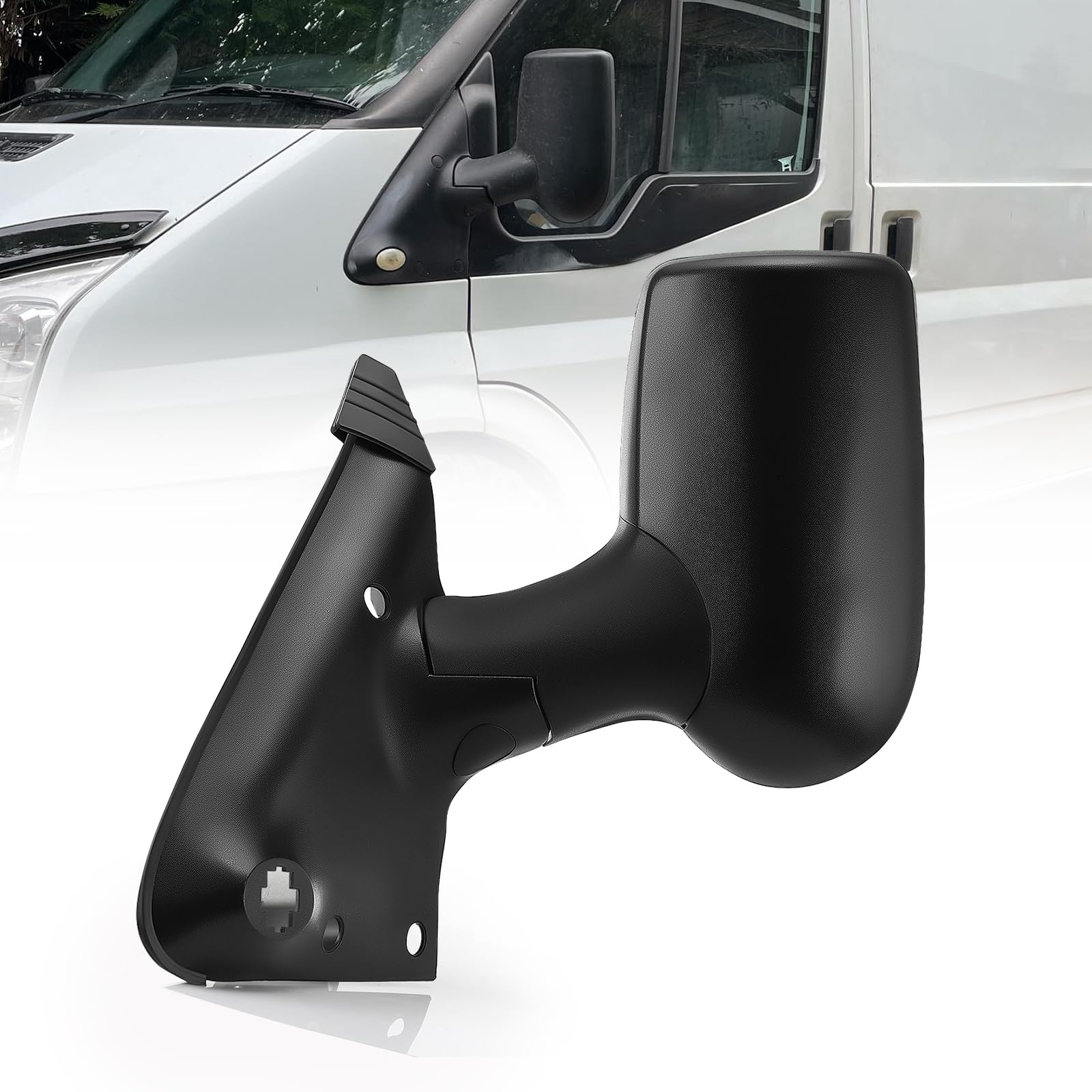 ACLONG Car Door Mirror Complete Wing Mirror PASSENGER Left Side Manual Replacement Parts Fit For Ford Transit MK6 MK7 2000-2014 1731014, 6C11 17683