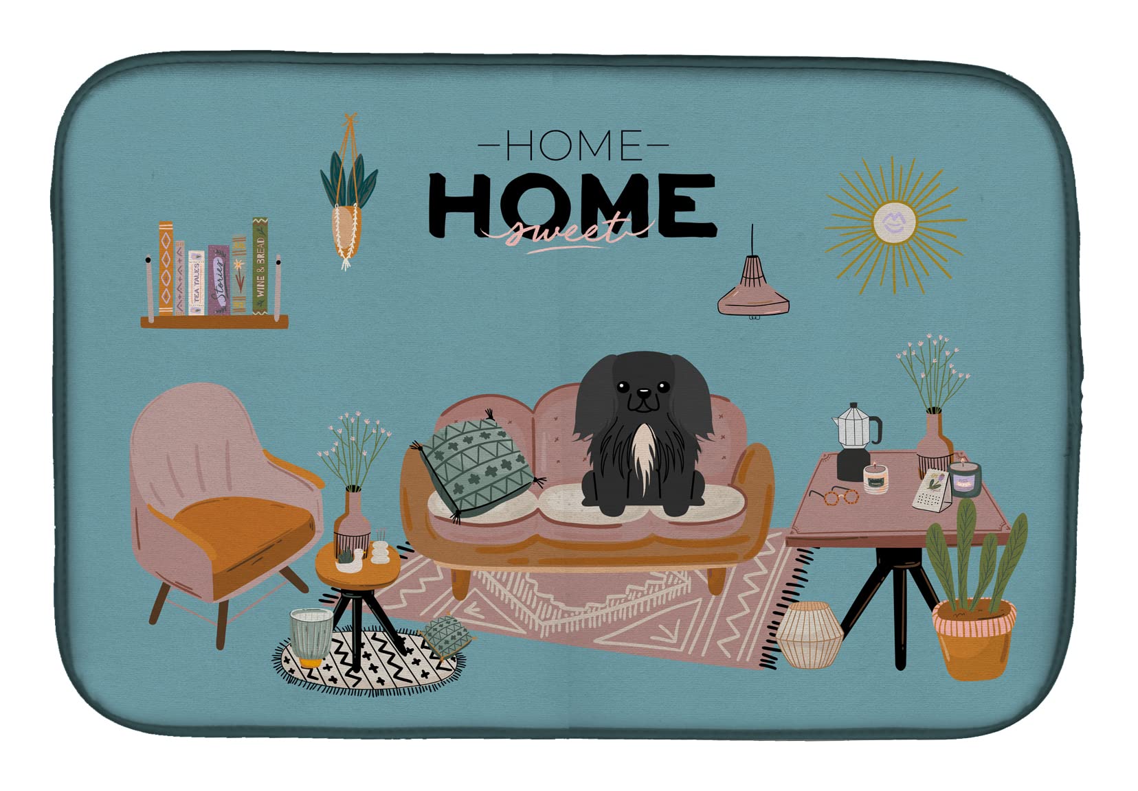 Tapis de séchage microfibre noir Pekingese Caroline's Treasures CK7952DDM cuisine