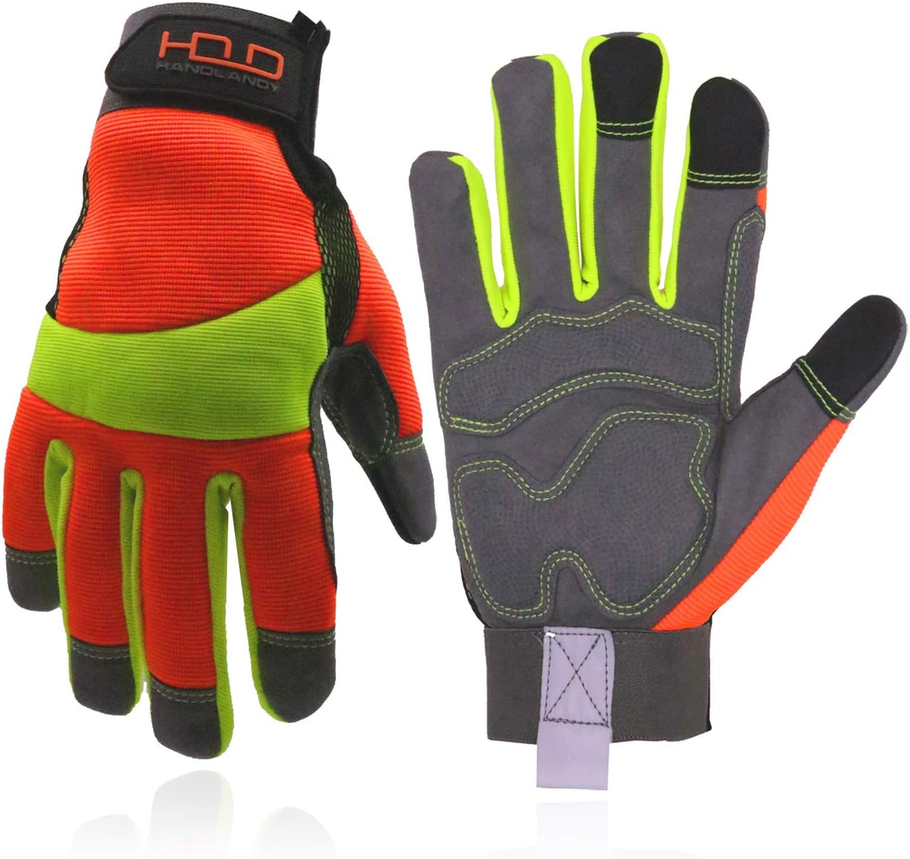 Anti Vibration Gloves Hivis Reflective Safety Work Gloves, Touch