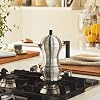Alessi MDL02/3 B Pulcina Espresso Machine - Cast Aluminum. Handle and button made of PA black. 3 cups