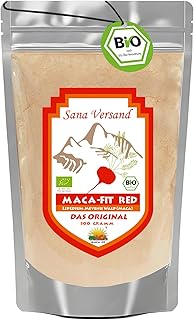 Maca Fit Bio Rotes Maca Pulver 500g – Original aus Peru (Junin), reine Maca-Wurzel, vegan, glutenfrei, ohne Zusatzstoffe, pflanzliches Superfood