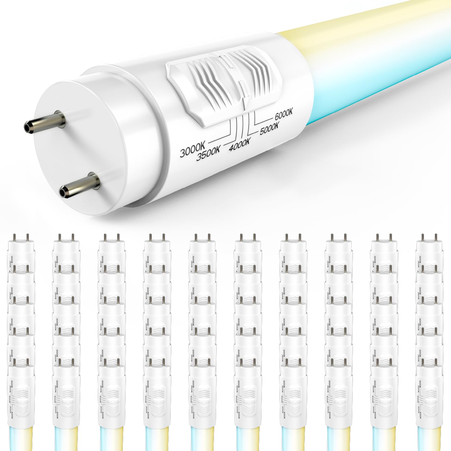 Sunco 50 Pack T8 LED Bulbs 4 Foot LED Fluorescent Tube Replacement 4ft LED Tube Light Ballast Bypass