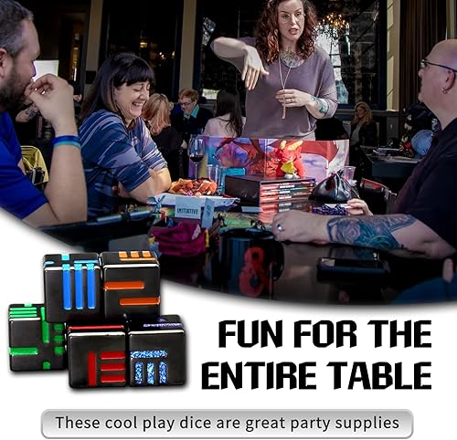 Miniatura 10 de DND - Juego de dados poliédricos huecos de metal DD con caja de juegos de rol HNCCESG Starter D y D para juego de mesa de Calabozos y Dragones RPG