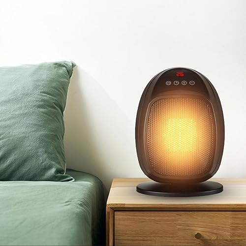 Miniatura 5 de Heaters for Indoor Use,1000W Small Space Heater with 2 Mode Adjustable,Ptc Ceramic Desk Heater with Thermostat,Tip-Over Protection Safety Quiet Mini