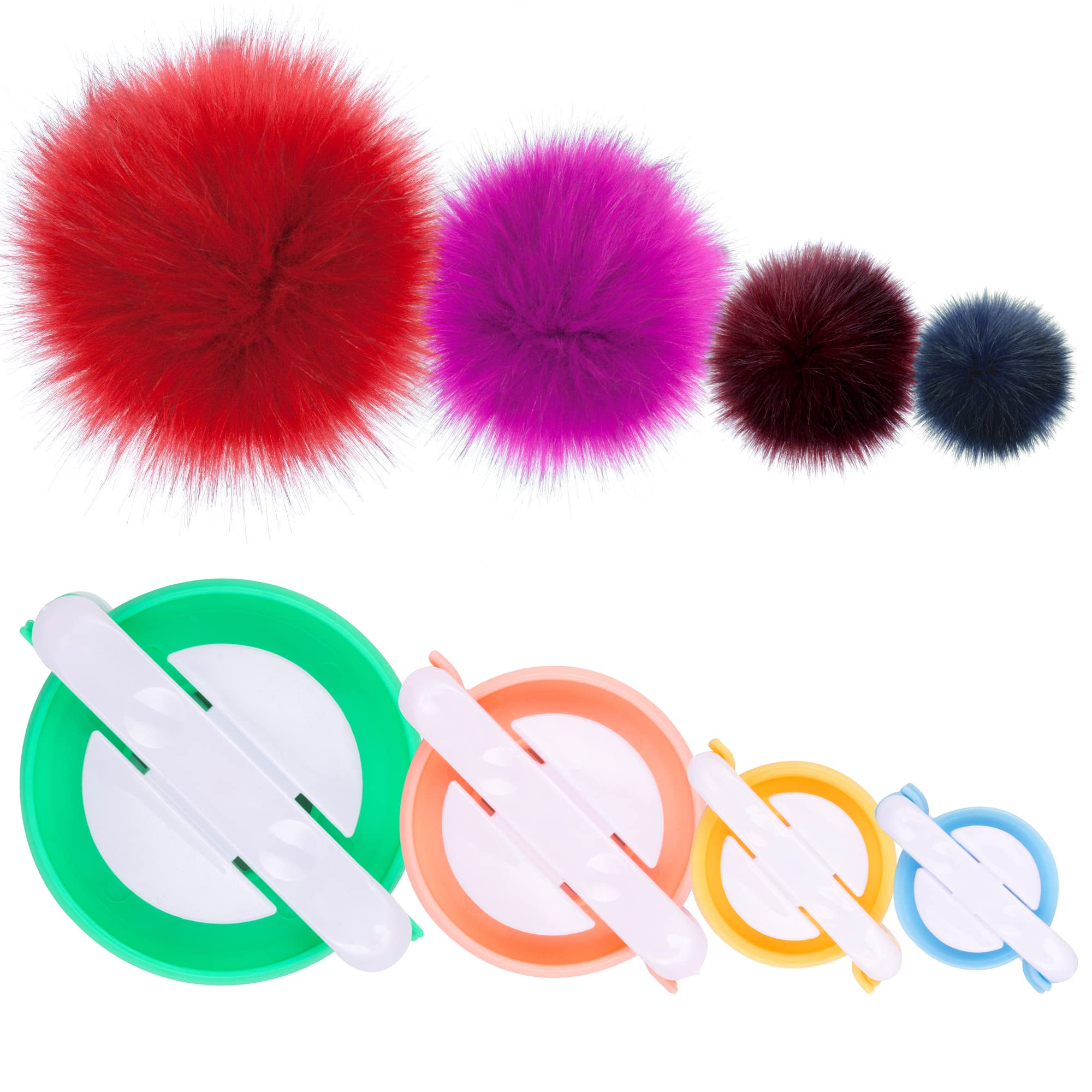 4X Pompom Maker Fluff Ball Weaver Needle Knitting Craft Bobble Sewing DIY Tool