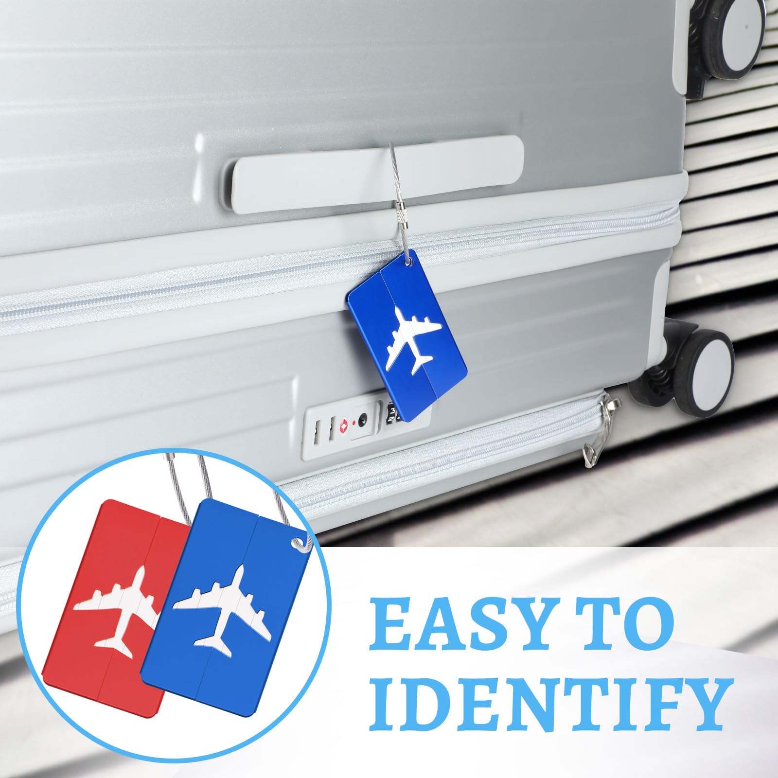 10 Pièce Etiquette Valise,Etiquette Bagage Avec Carte PVC