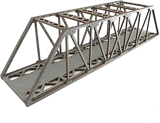 War World Scenics Single Track Hi-Detail Grey Girder Bridge 560mm â€“ OO/HO Model Railway Diorama