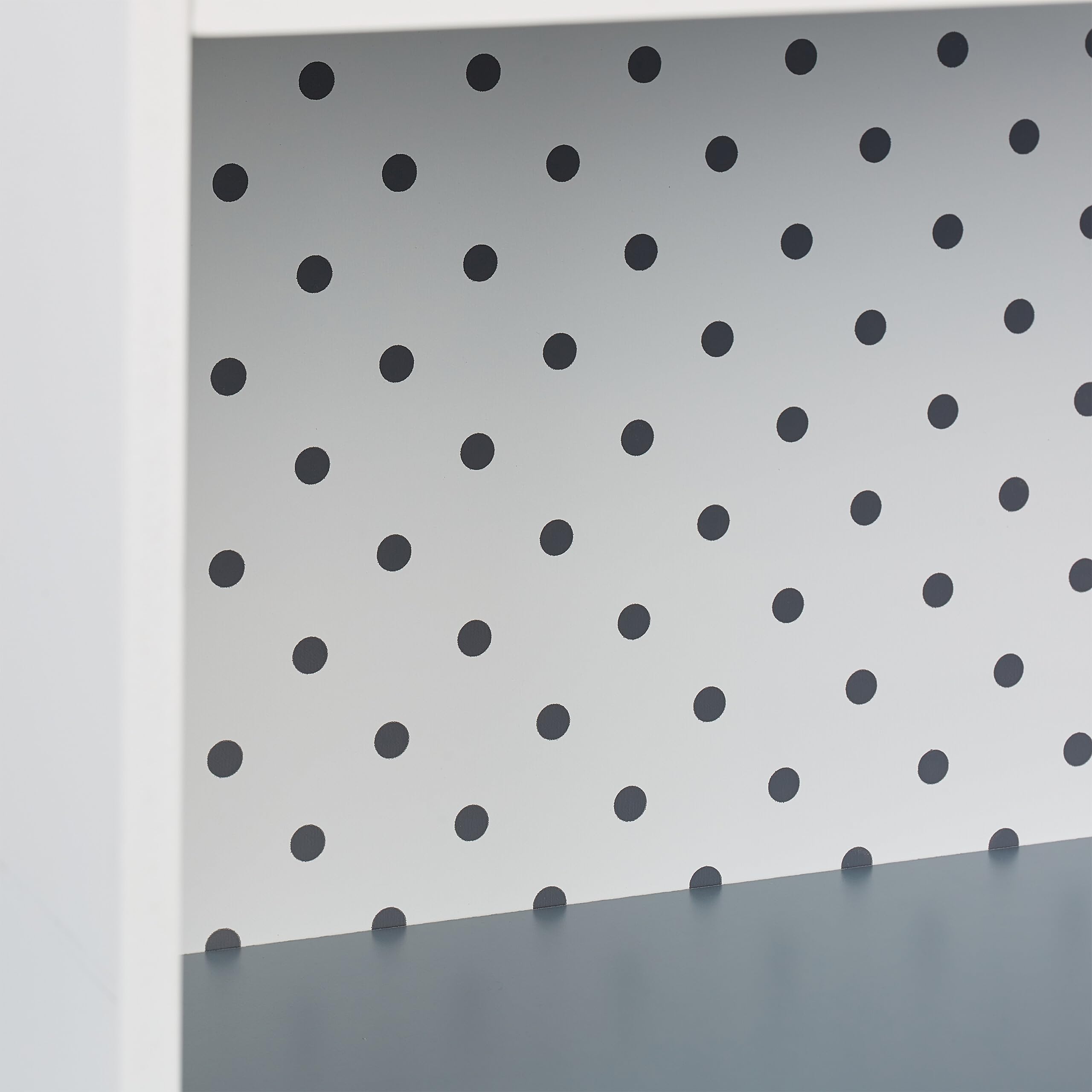 Relaxdays Scaffale Bambini 4 Scomparti Aperti 1 Porticina MDF 60x60x30cm Bianco Grigio