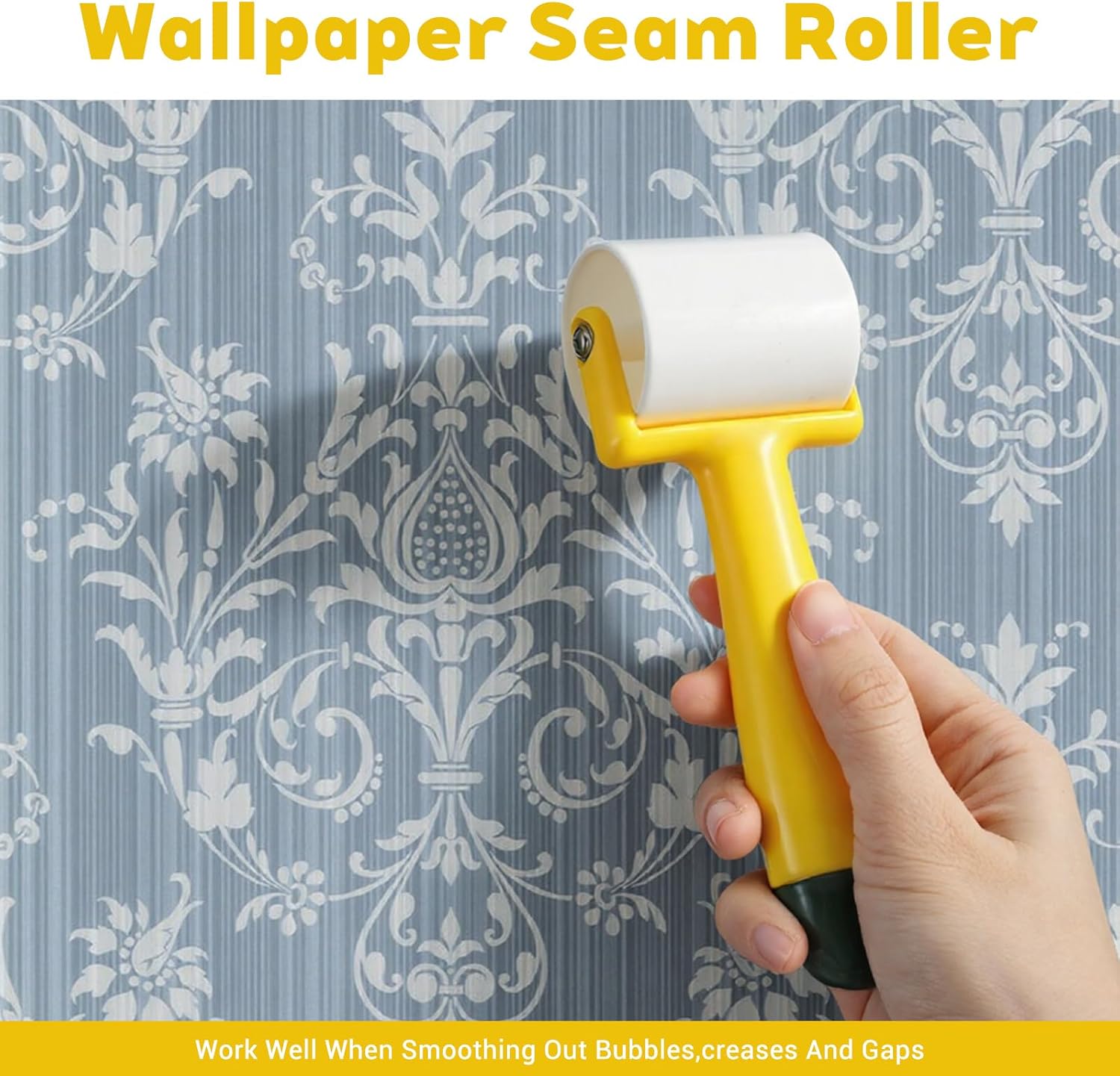 Wallpaper Smoothing Tool Kit Wallpaper Smoothing Brush Wallpaper Squeegee Seam Roller for Applying Peel and Stick Wallpaper, Vinyl Backsplash Tile,Smoothing Wallcovering