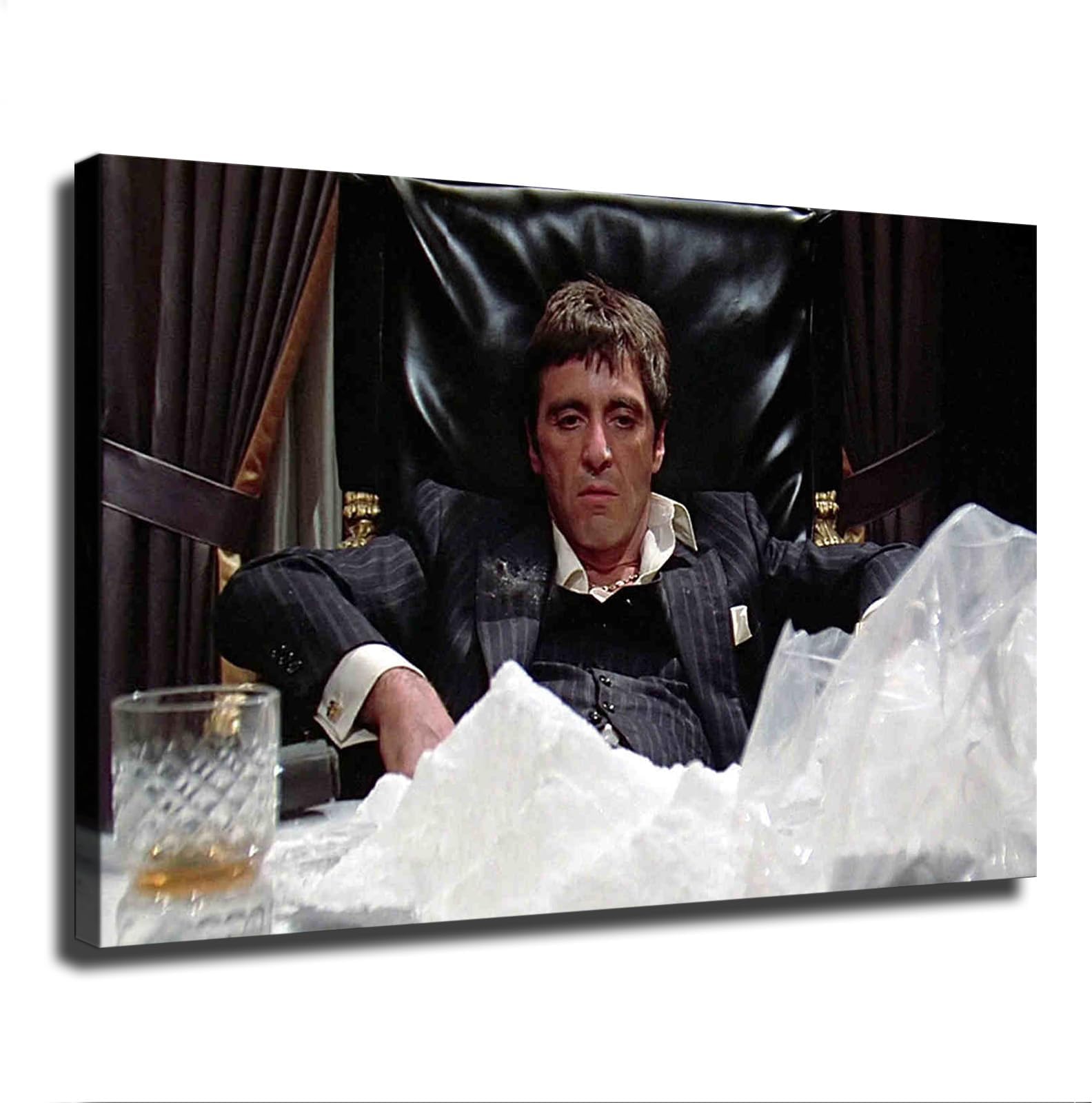 Scarface Poster Classic Scarface Movie Poster Vintage Painting Canvas Wall Posters and Art Picture Print Modern Family Bedroom Decor Posters (Unframe,16x24inch)