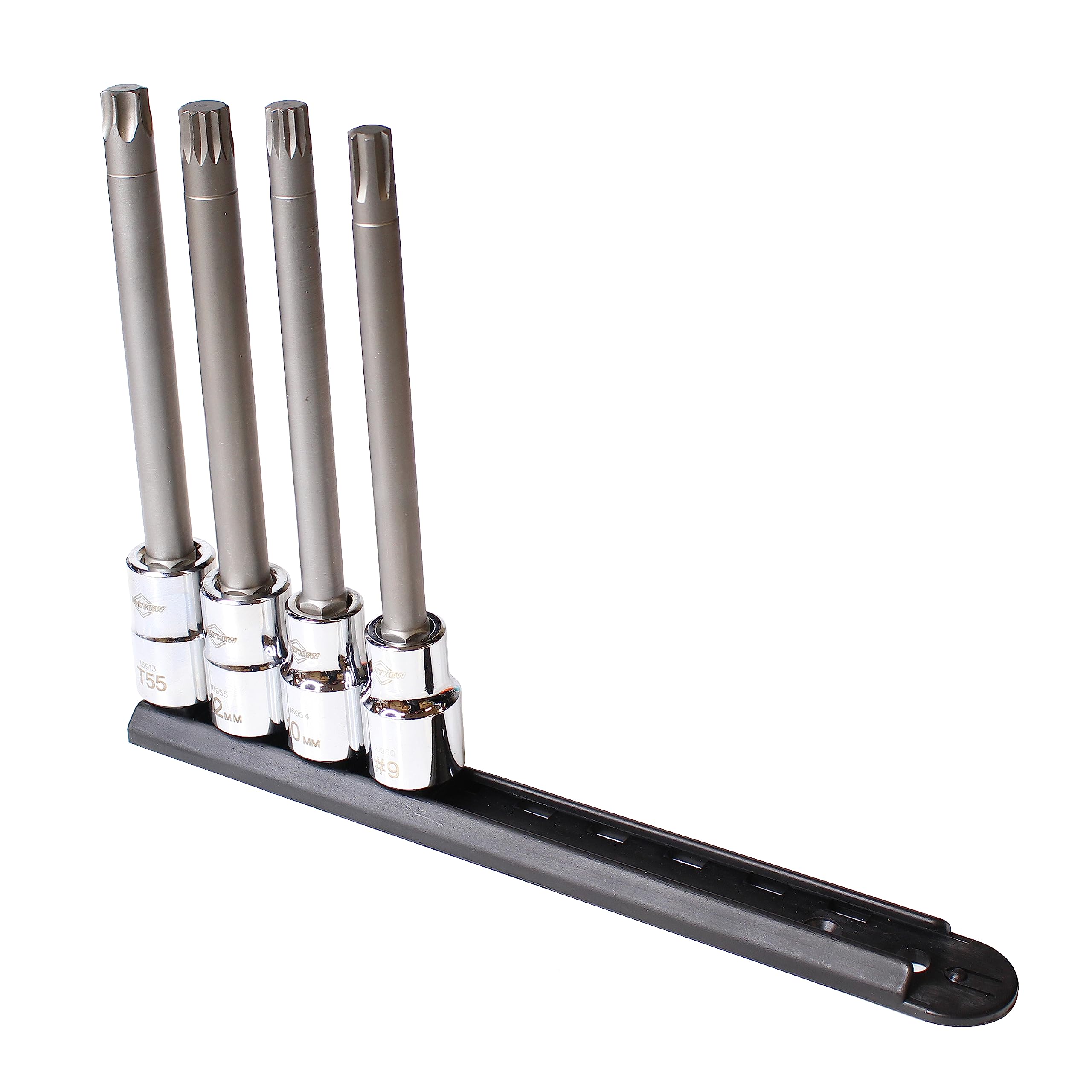 Mayhew Tools 16050 Long Custom Head Bolt Insert Socket Bit Set, Chrome, 4-Piece