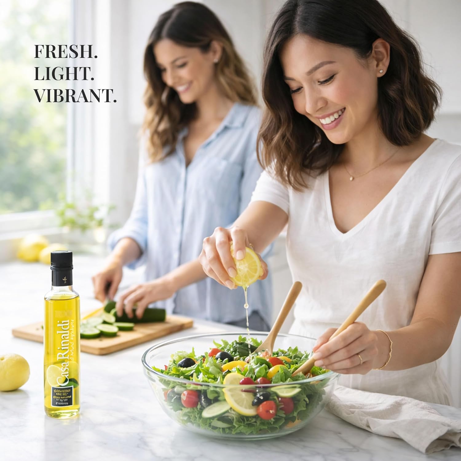 Casa Rinaldi Testimone Lemon Flavored Extra Virgin Olive Oil – Fresh Citrus Gourmet EVOO with Real Lemon Peel Inside – Italian Flavored Olive Oil for Seafood, Salads & Chicken (250ml)