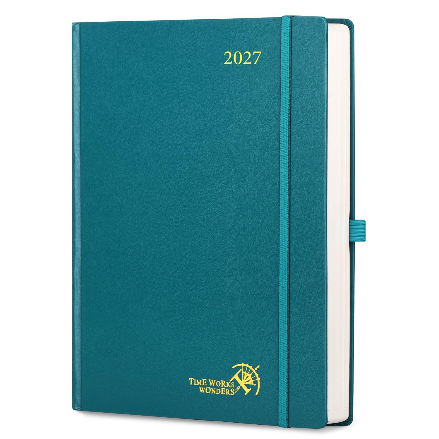 POPRUN Day per Page Diary 2027 A4 Hardback Day to Page Daily Planner