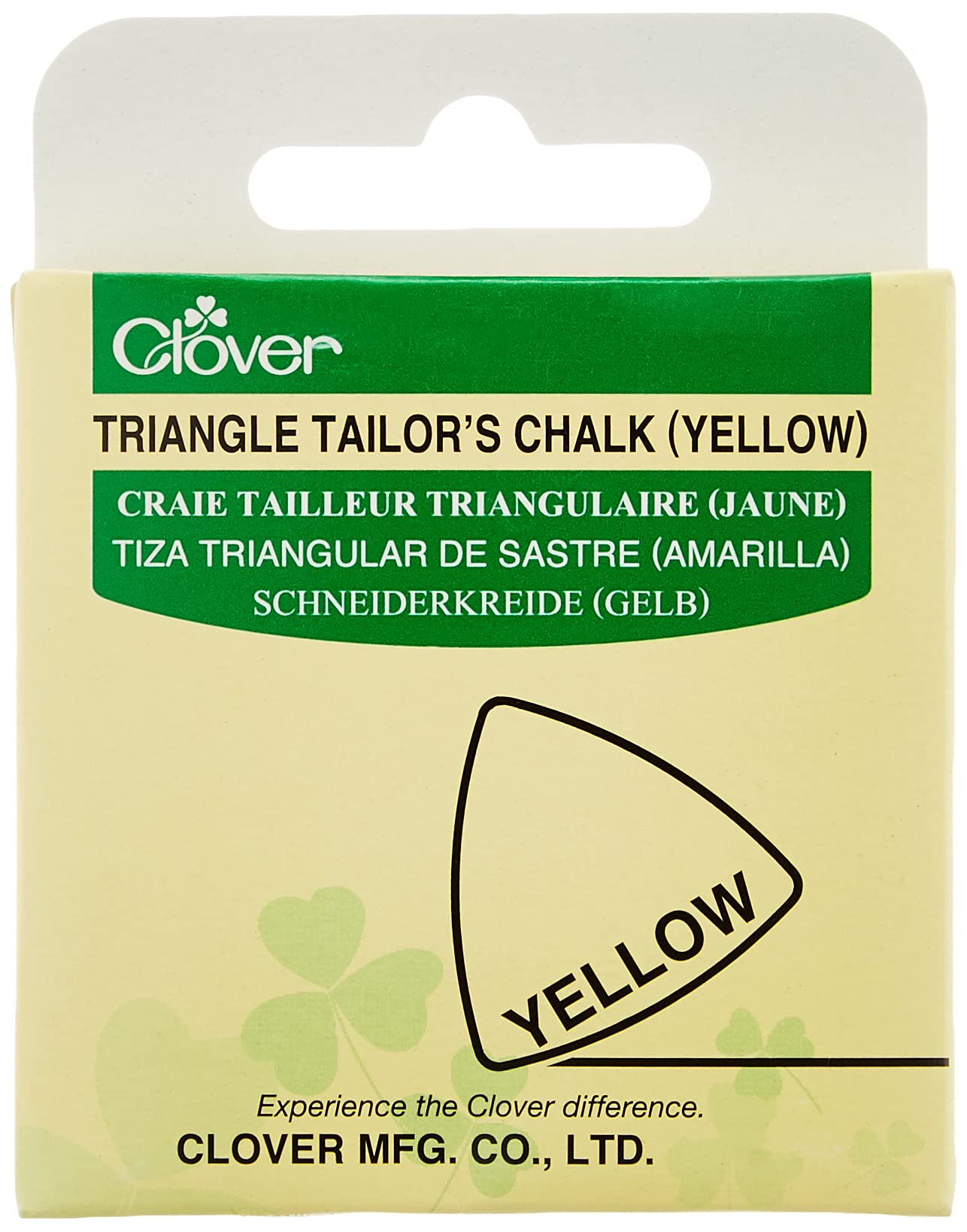 Clover Triangle Tailor's Chalk - Yellow