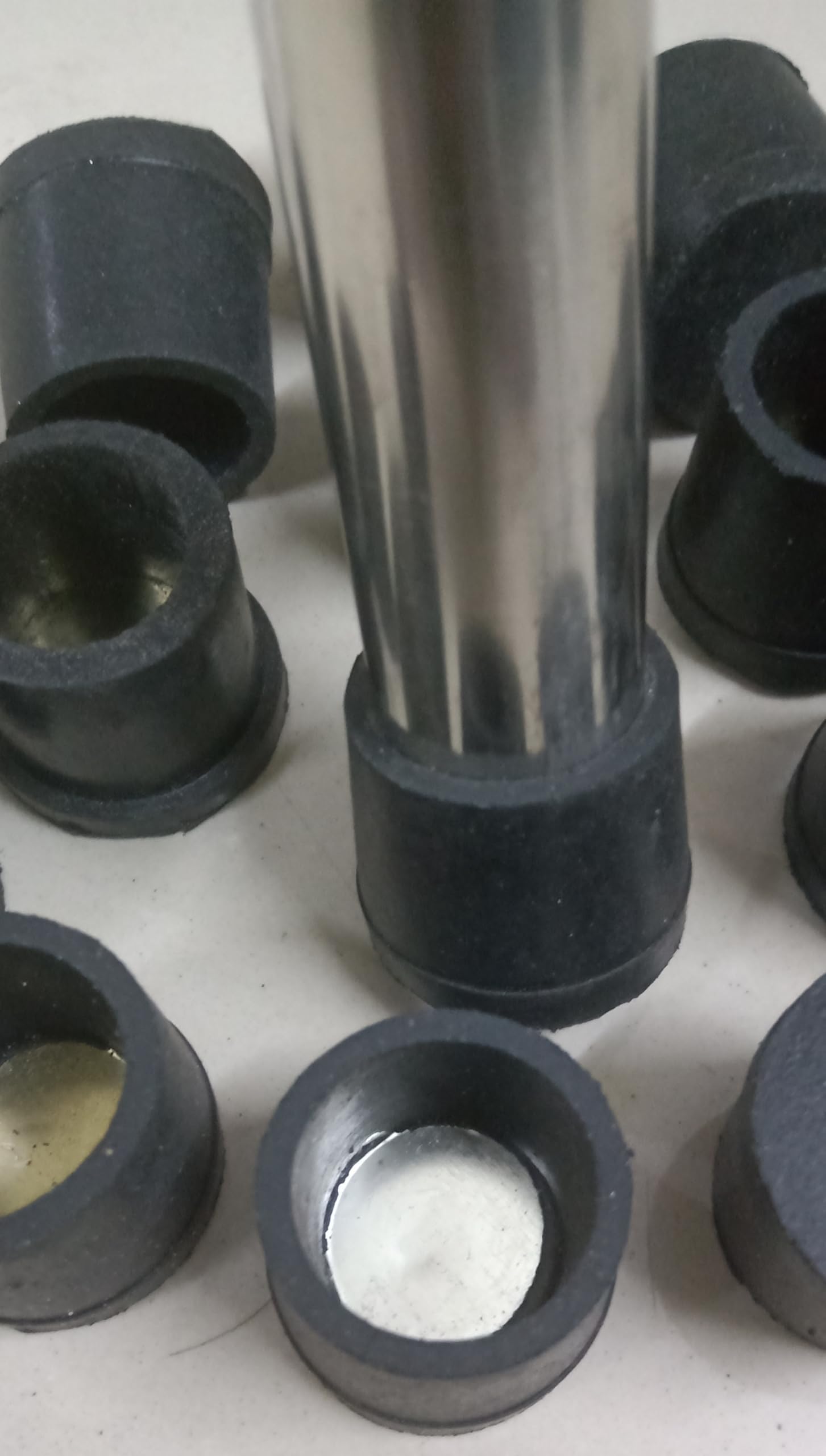 Pack of 12| Rubber End Cap/Pad/Shoe/Bush for Outer use of Round Steel Pipe Furniture Availabe in Size 1-1/4"inch for Floor Protection,Child Friendly (1.25''Inch) Pack of 12