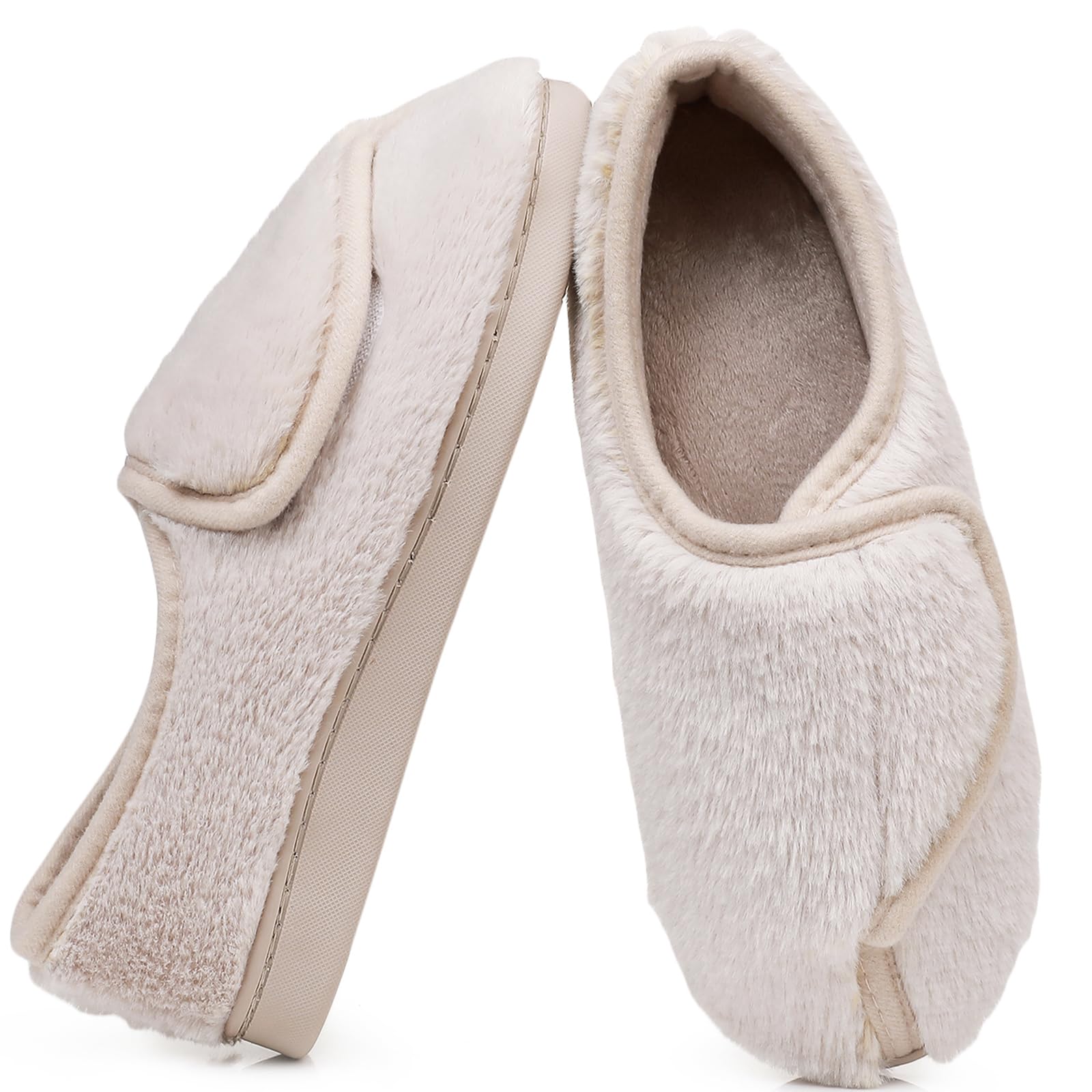 Git-up Zapatillas de Estar por Casa para Mujer Espuma de Memoria Antideslizante Invierno Cálido Cómodas Suave Algodón Pantuflas para Interiores y Exteriores Suela de goma