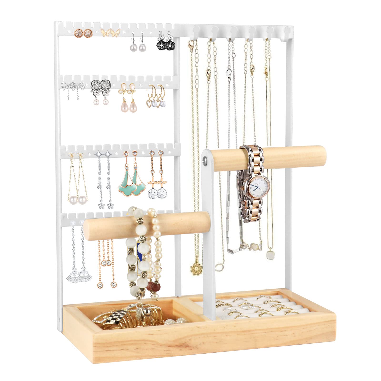 Kingling Schmuckständer Schmuckhalter Weiß Schmuck-Organisator Fashion