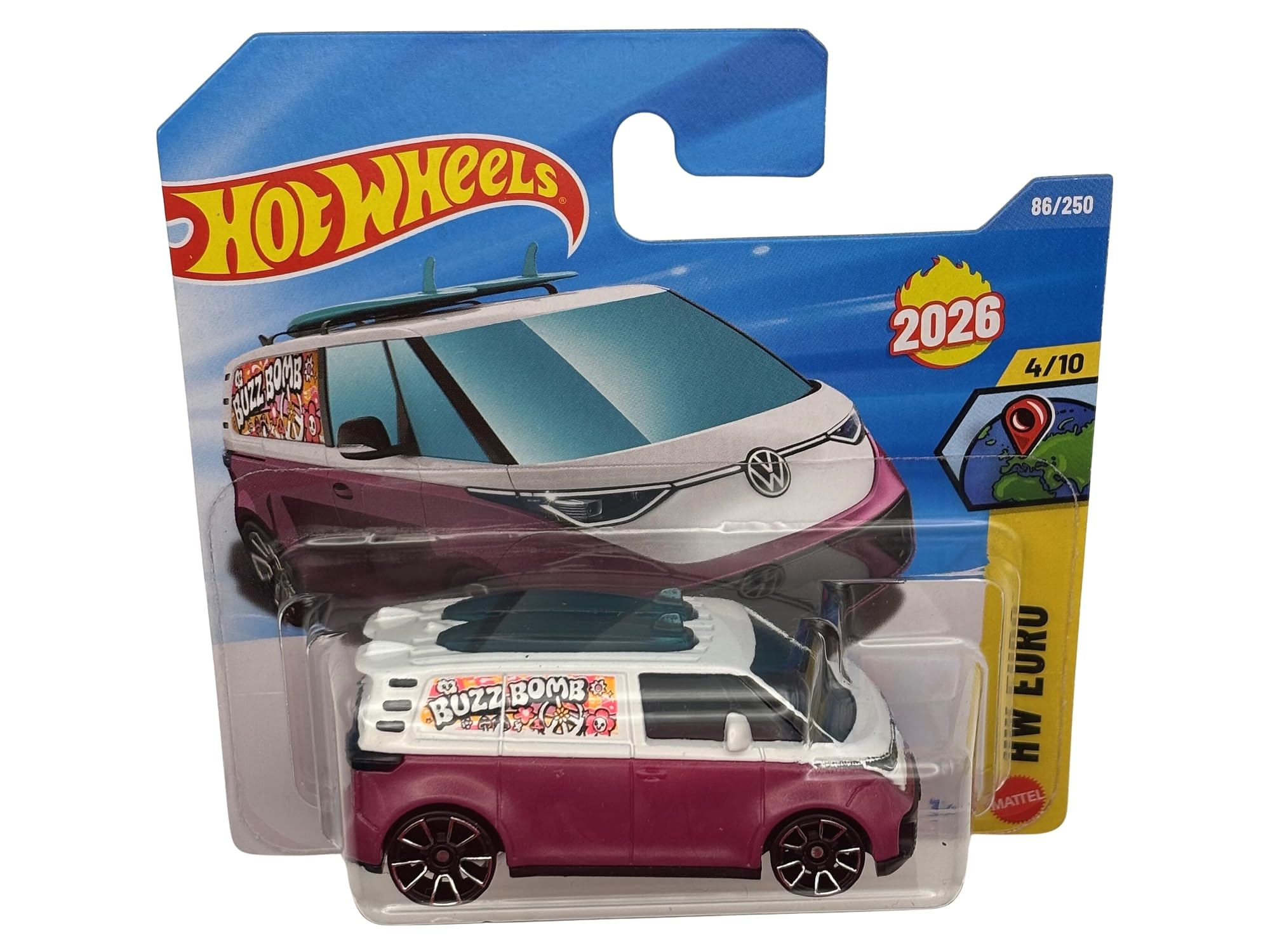 Hot Wheels - VW ID Buzz Bomb - JJH46 - HW Euro 4/10 - Short Card