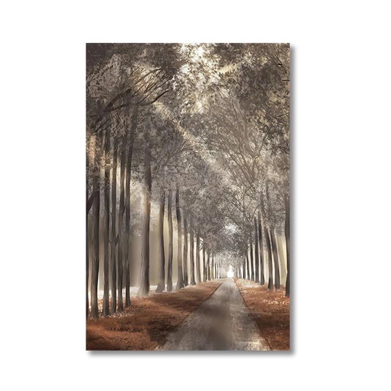 Impression sur toile peinture 3 pièces forêt brumeuse 50x70 cm