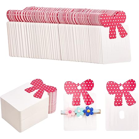 Kraft Paper Hair Bow Display Cards Small - 50 Pack 3.25x3.75 Inches For Crafts