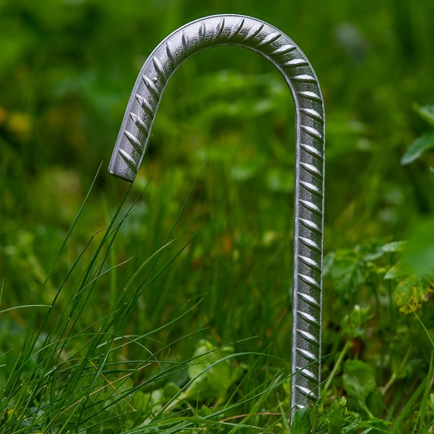 Galvanised Heavy Duty Steel Ground Stakes Marquee Tent Pegs Stakes 29cm