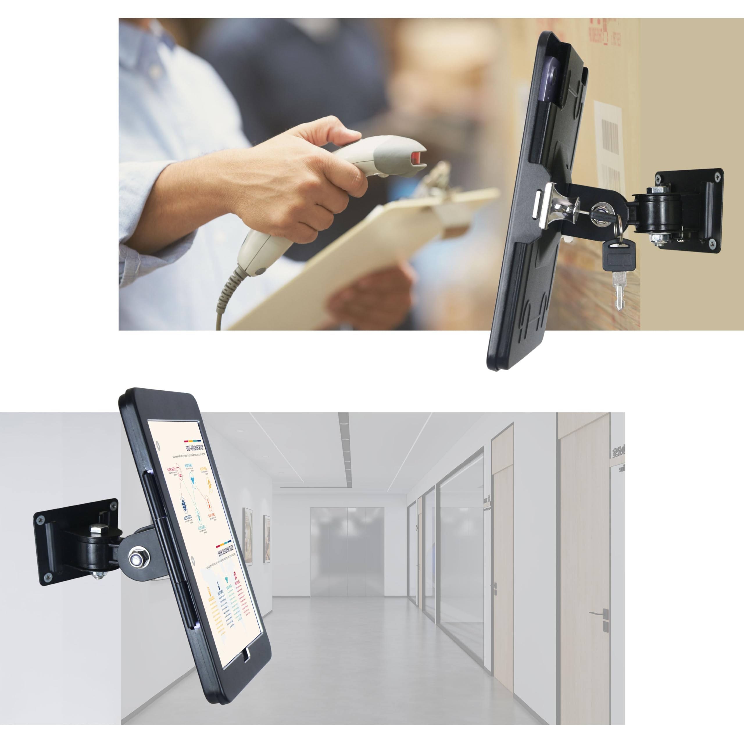 Wandhalterung mit Diebstahlsicherung für iPad Mini 7 A17 / Mini 6 (8,3 Zoll)