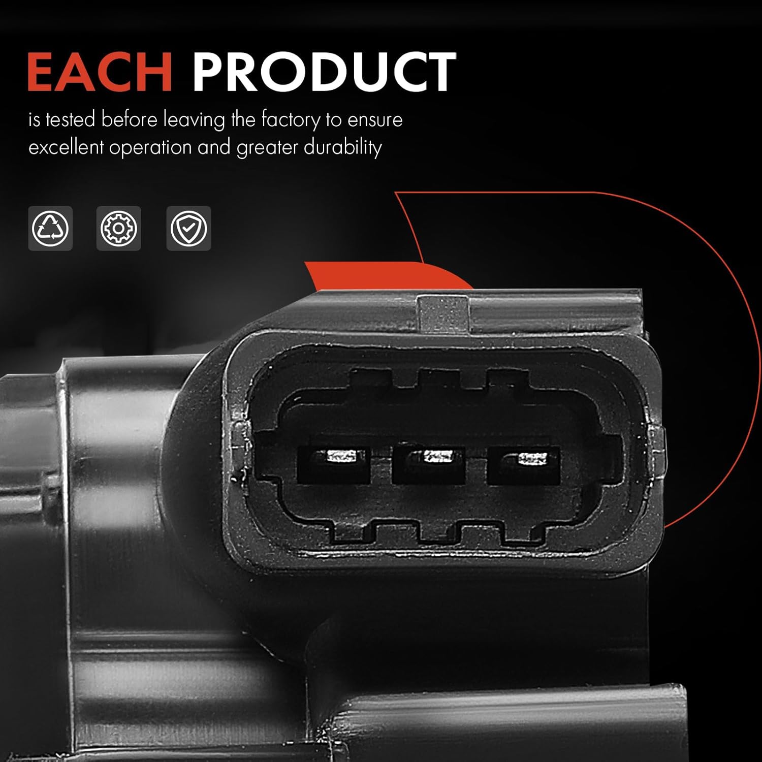 A-Premium Engine Ignition Coil Pack Compatible with Mercedes-Benz E430 E500, CL500 C43, G500 G55 AMG, ML500 ML55 AMG, R500, S430 S500 & More, Replace# 0001587303, UF-359, 8-PC Set