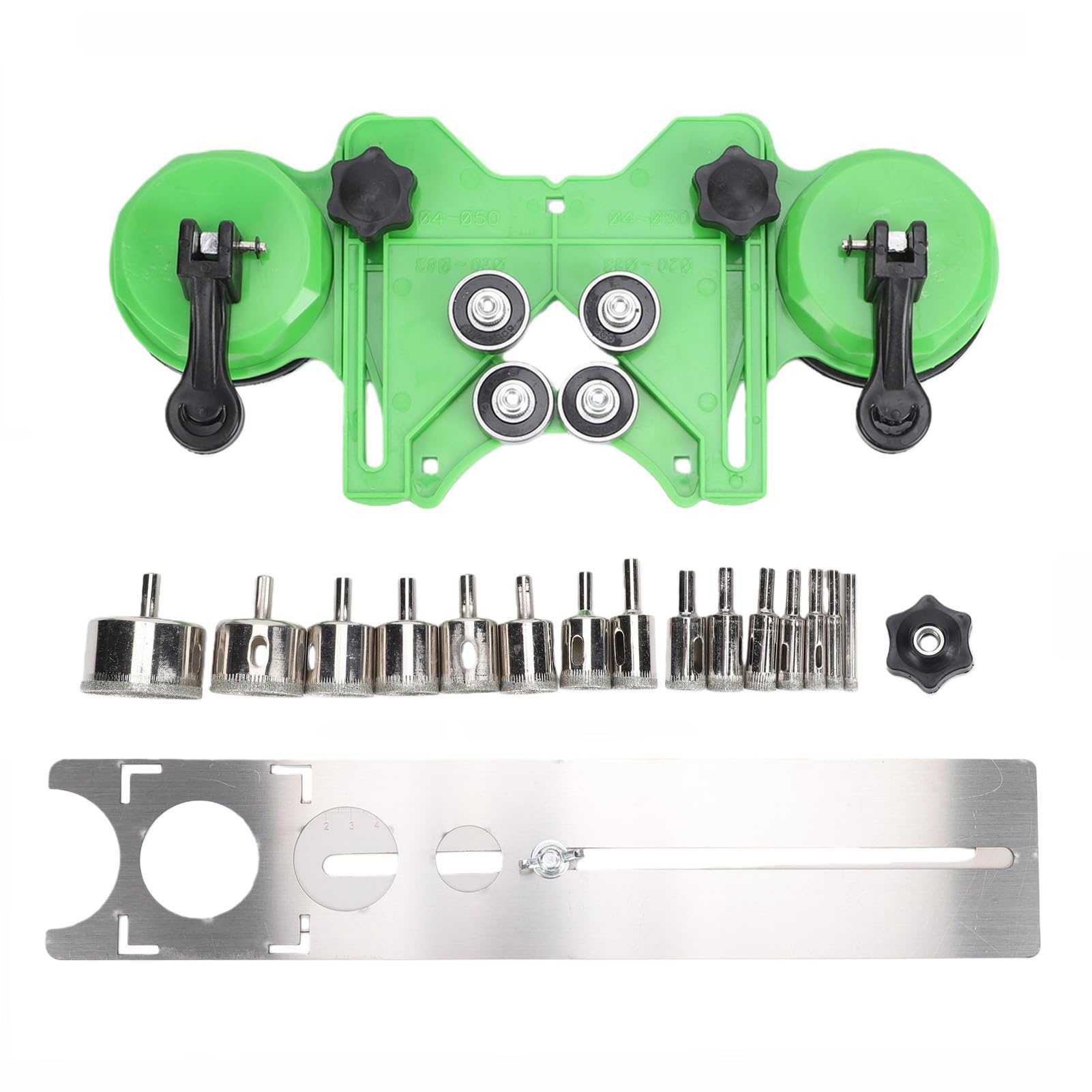 Generic Kit a Tazza Diamantata Premium 16 Pezzi 6-50 Mm Apri Foro in Ceramica, Vetro, Marmo, Granito, per Trapano Elettrico