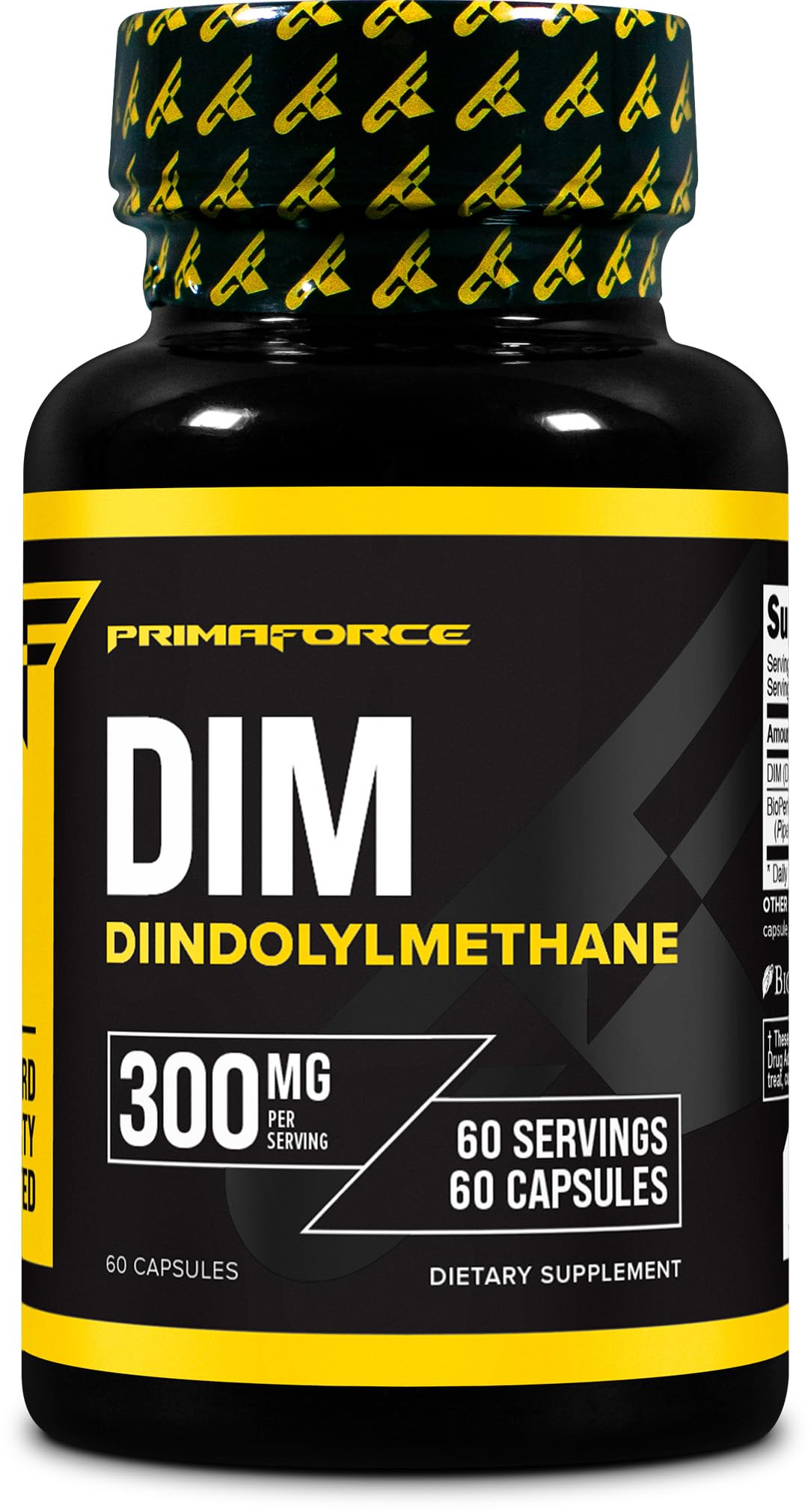 PrimaForce DIM Supplement (Diindolylmethane) 300mg, 60 Capsules
