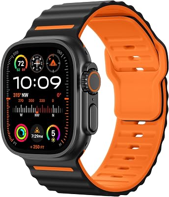 Mastten Sports Straps Compatible with Apple Watch Ultra 2 Strap 49mm 46mm 45mm 44mm 42mm Men – Waterproof Breathable Soft Silicone Band for iWatch Ultra 3 2 1 Series 11 10 9 8 7 SE 6 5 4 3 2 1