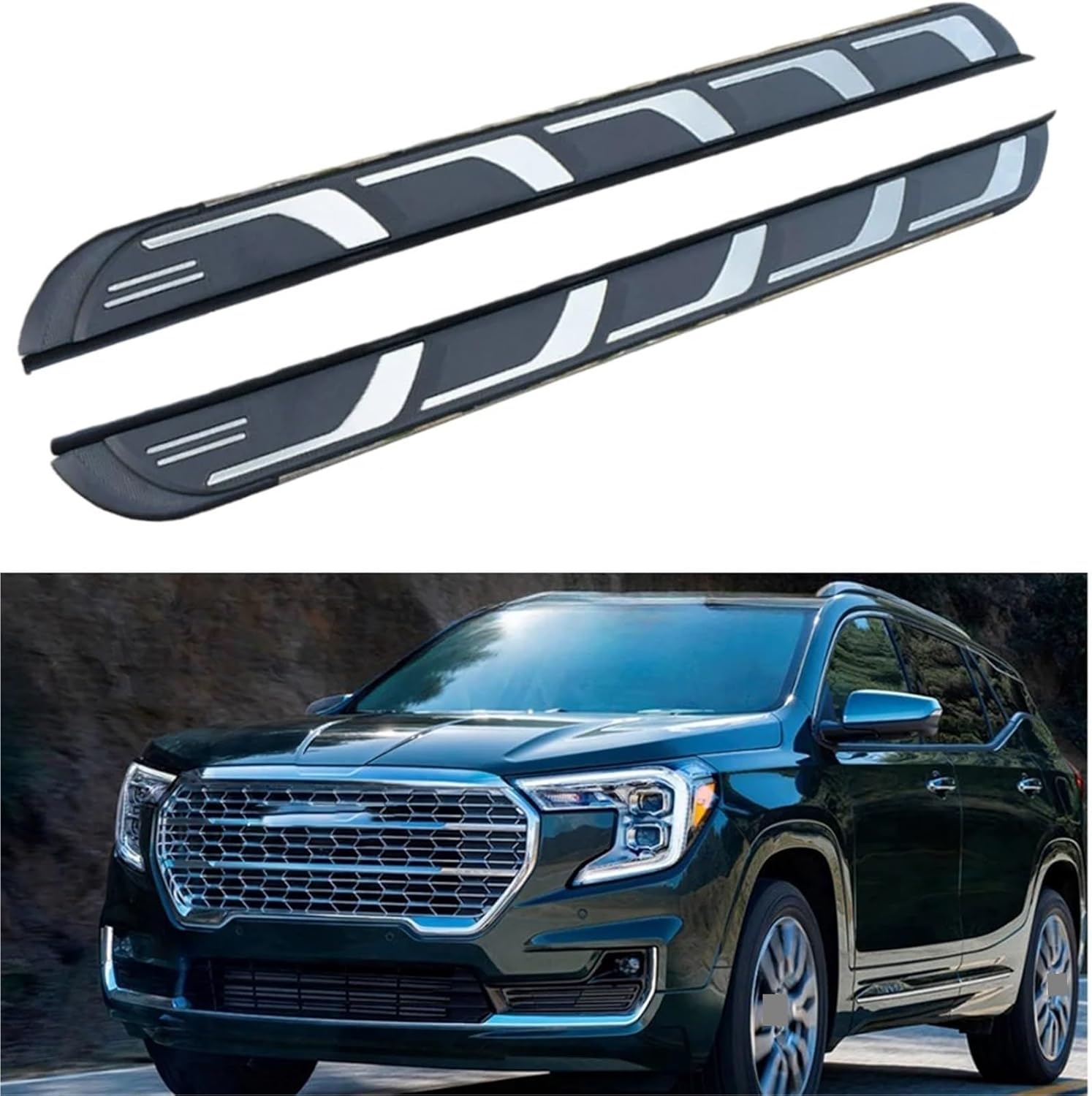 Running Board Fits for GMC Terrain 2018-2024 Side Steps Aluminum 2PCS Car Protector