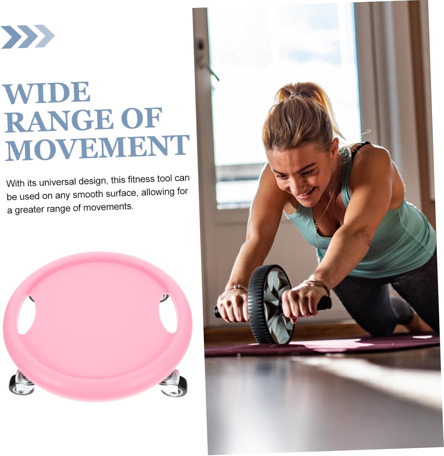 Workout Sliders Disc for Abdominal Training Fitness Sliding Plate with Knee Pad Low- Exercise Equipment for Home Workouts Compact and Versatile Fitness Supplies