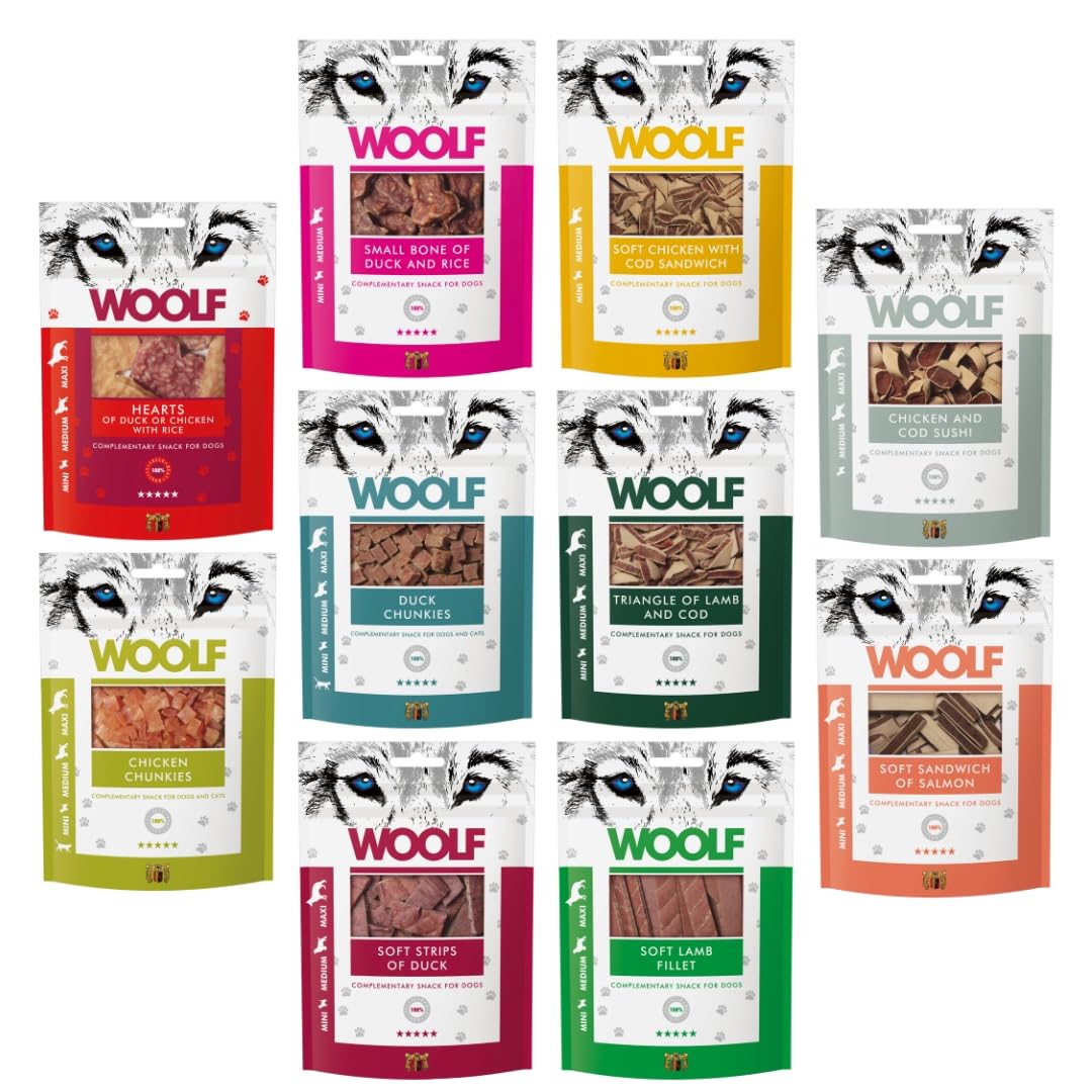 Pack 10x100g - Snacks Naturales Perros - Barritas Pollo Sin Conservantes - Chuches Perros Saludables - Dog Treats Proteínas Altas - Vitaminas y Minerales - Adiestramiento Canino - Fácil Digestión
