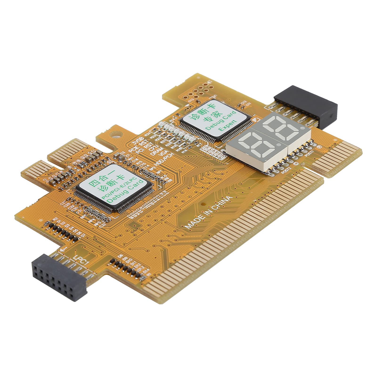 Scheda Diagnostica da Tavolo Analizzatore Compatto 4 in 1 per Test Semplici della Scheda Madre PCB Giallo