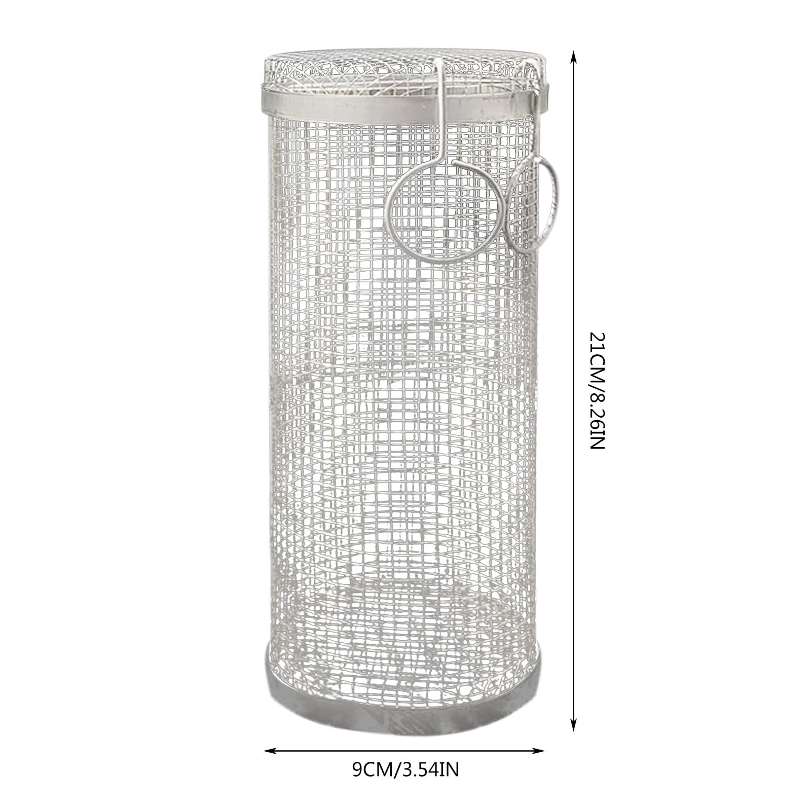 Cestini Rotondi Per Griglia, Da Campeggio, Picnic, Accessori Per Barbecue, In Acciaio Inox, Per Grigliare Verdure, Frutti Di Mare, Carne (30 Cm - 7