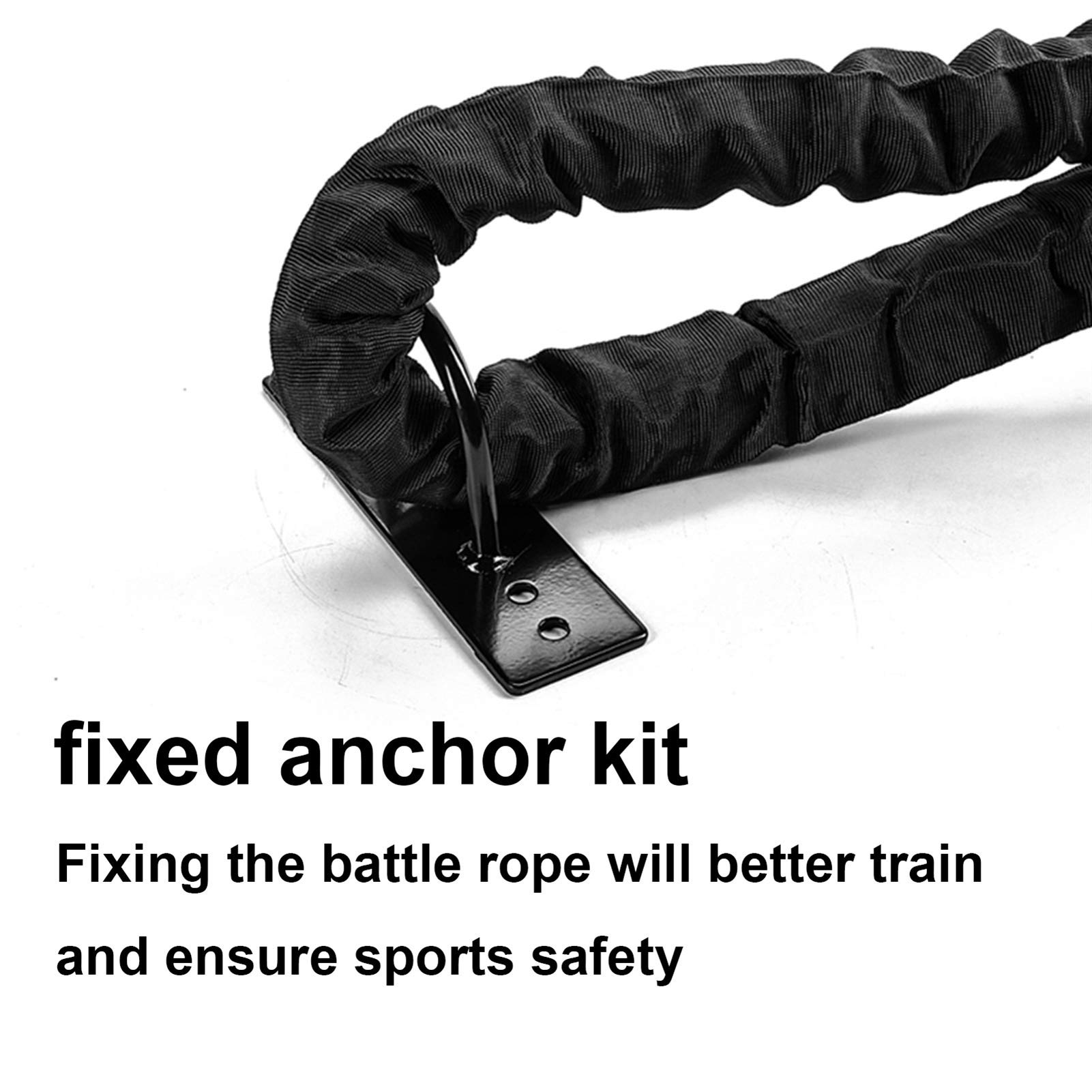 Battle Rope Hua Schweres Kampfseil 9m 12m 15m, Durchmesser 50mm, Verschleißfestes Und Langlebiges, Umfassendes Körperliches Trainingseil, Aerobic-Übungen, Mit Festem Anker-Kit (Size : 50mm*9m)