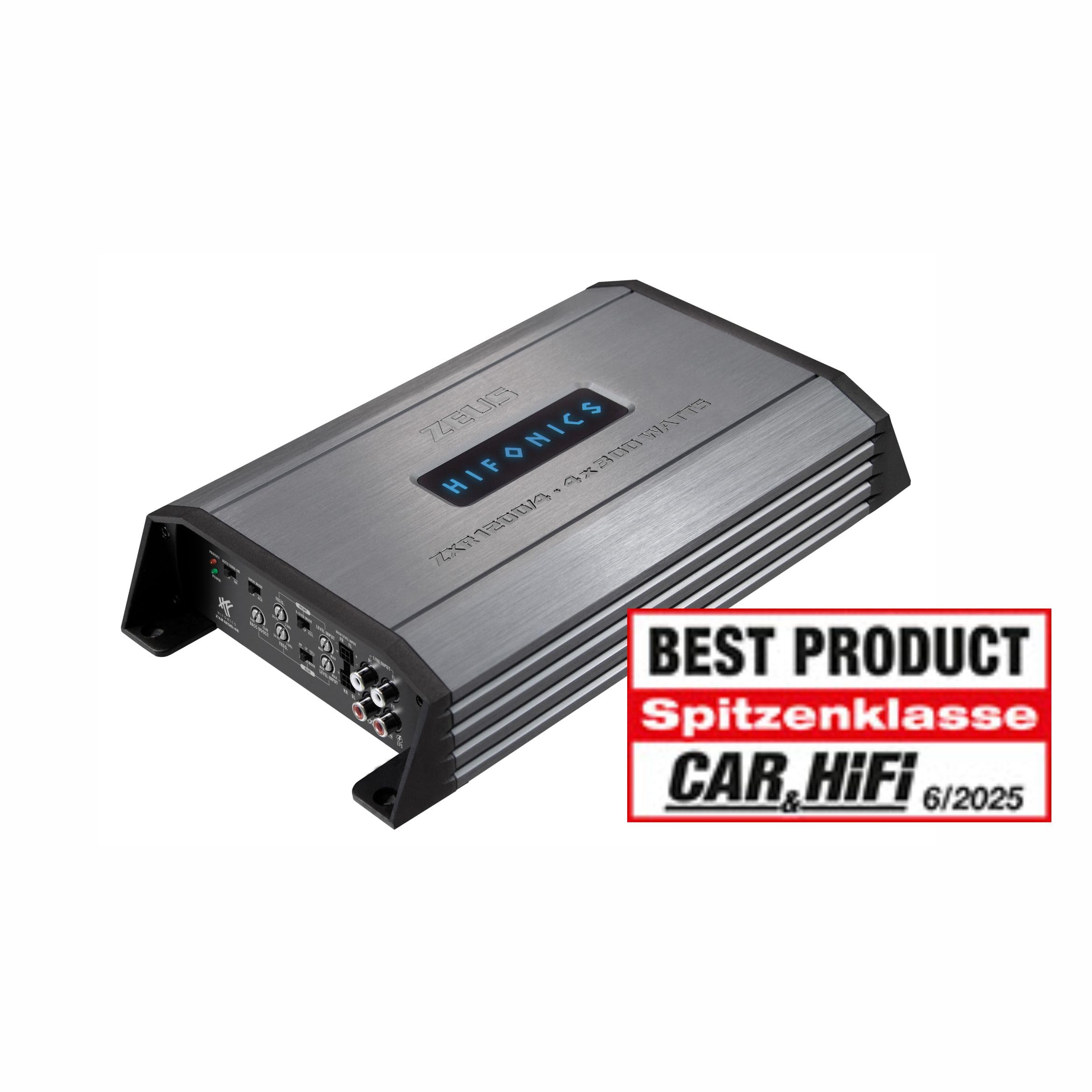 HiFonics ZXR1200/4E - Amplificador digital compacto de 4 canales CLASS D Premium con 1200 W RMS | de la serie ZEUS EXPANSION