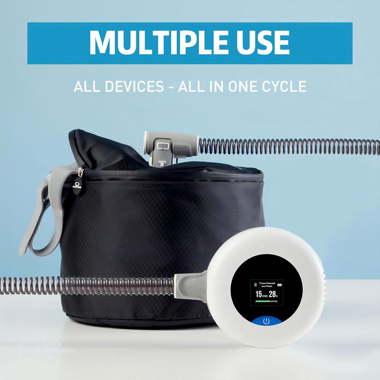 Multi-Function Cleaner Upgraded Cleaning Kit for Virtuclean Machine with 4PCS Filters | 100% Waterless | One-Step Sleep Equipment Maintenance | Easy, Efficient, and Time-Saving Operation