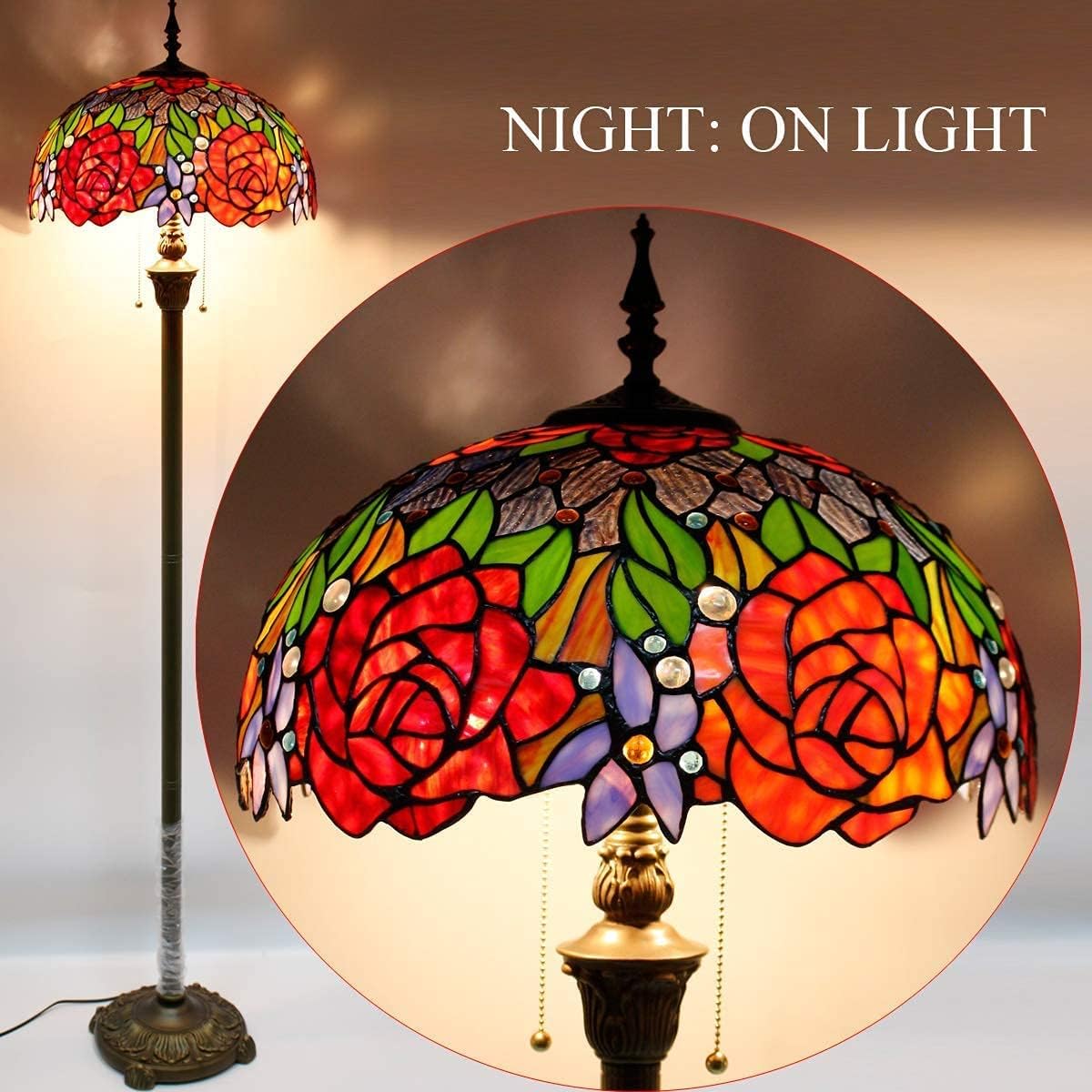 Tiffany Lamp Series Stained Glass Style Lampshade Decorative Living Room Bedroom
