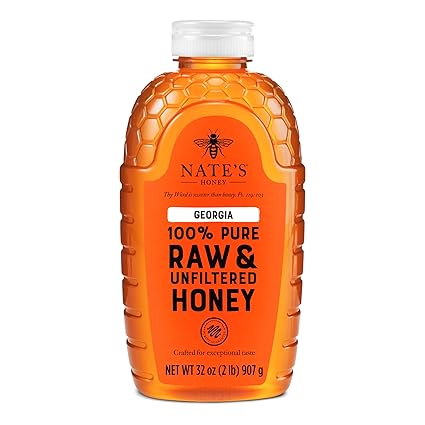 Nate's Georgia 100% Pure, Raw & Unfiltered Honey, 32 oz.
