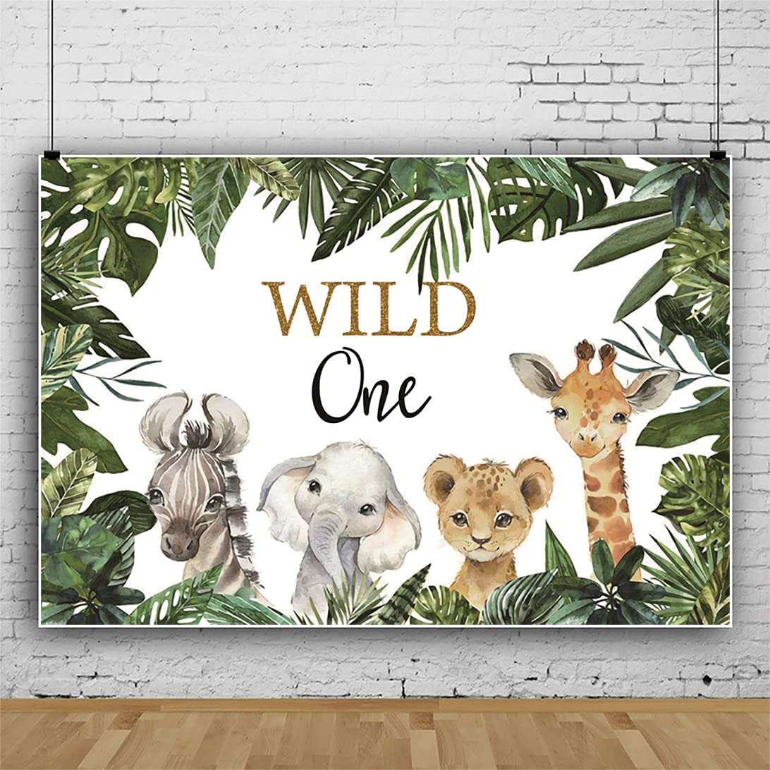 Safari Babyparty Hintergrund Für Mädchen – Dschungel-Tiere Motiv, 2,1 X 1,5 M Vinyl