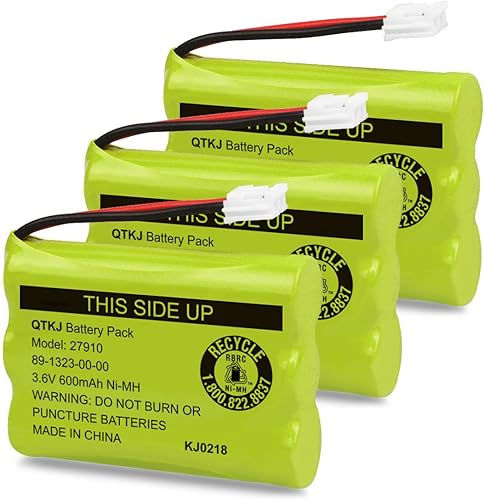 Miniatura 5 de QTKJ 27910 89-1323-00-00 - Batería inalámbrica para teléfono Vtech I6725 mi6803 Motorola SD-7501 AT&T E1112 E2801 TL72108 RadioShack 23-959