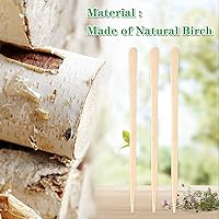 Vista 3 de JANYUN 200 varillas aplicadoras de cera para cejas, espátulas de cera de madera para cara y pequeños palos de depilación (sin asa)